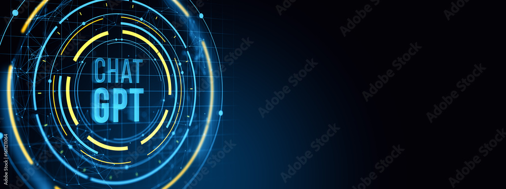 Poster futuristic digital interface with 