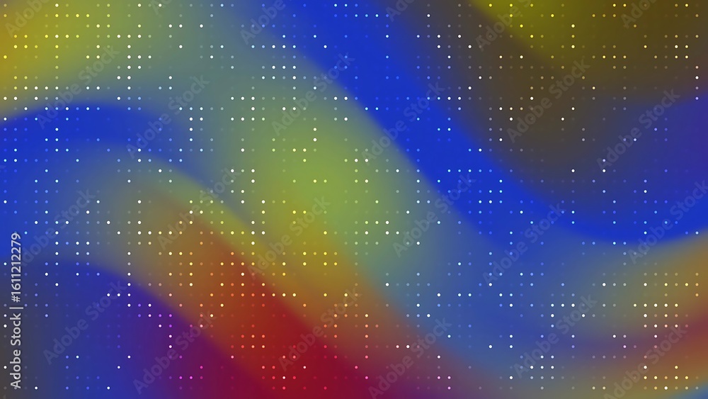 Poster prismatic abstracts blink dot abstract colorful background with blended hues and subtle grid pattern