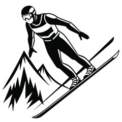 Exhilarating Ski Jumping Collection Depicting Aerial Acrobatics