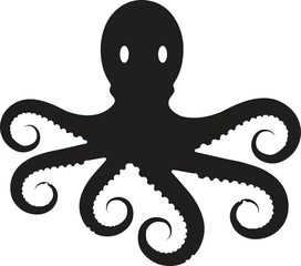 vector octopus silhouette design art