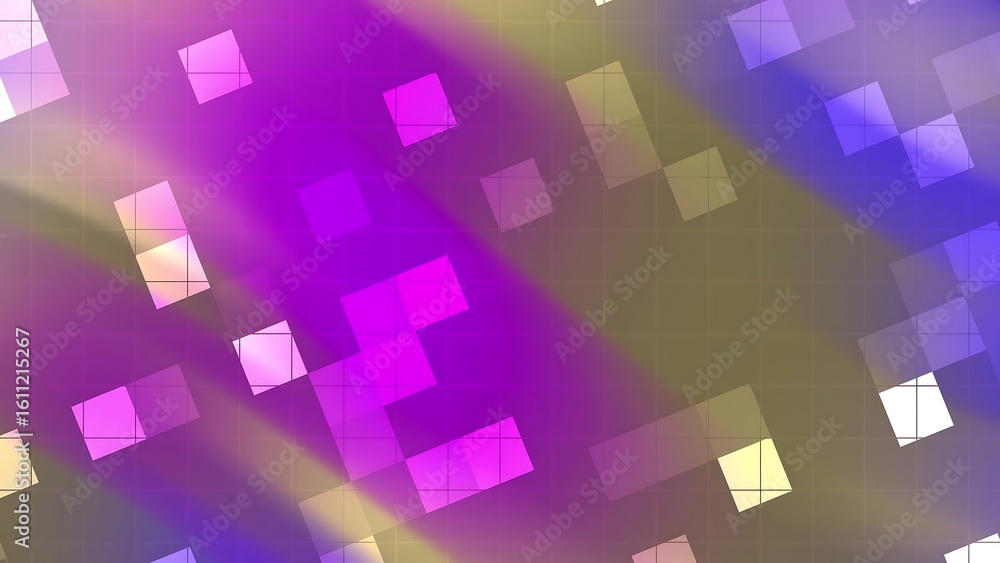 Poster prismatic abstracts blink square vibrant abstract background featuring colorful squares, gradient li