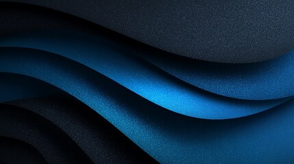 Fototapeta premium Abstract Blue and Black Wavy Background with Sparkling Texture and Elegant Design