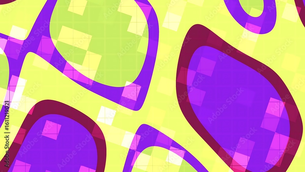 Poster desertcore abstracts liquid blink square abstract background with vibrant purple shapes and yellow a