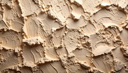 Beige Plaster Texture Background with Abstract Patterns and Rough Surface