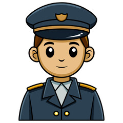 Officer Silhouette Illustration