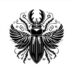 Ornate beetle illustration