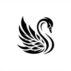 Obraz premium Swan illustration isolated on white background