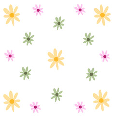 Obraz premium Daisy Seamless Floral Pattern