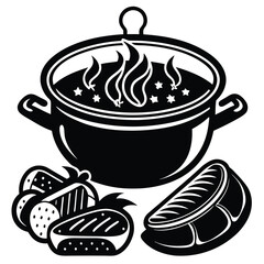 Delectable Grilled Sausages and Steak on a Flat Griddle