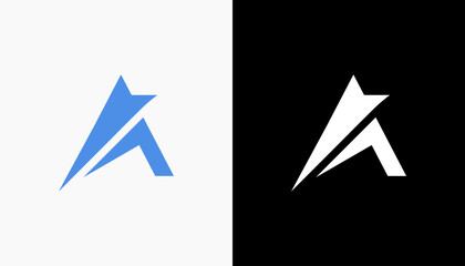 Monogram initial letter mark A logo design vector templat