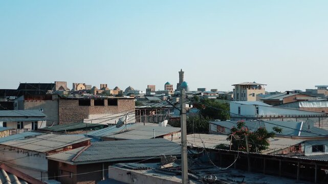 Beautiful sunset panorama of central Bukhara, Uzbekistan