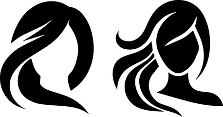 Woman Head or Face Vector Illustration. Simple Elegant Silhouette Vector Art. Incredible Silhouette Vectors. Perfect Neat and Clean Vector Art of Human Head. Black Color Profile Vector.