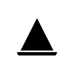 Fototapeta premium Abstract black geometric triangle symbol. Modern minimalist flat vector icon for web design.