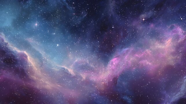 Cosmic galaxy background colorful nebula clouds stars and deep space texture artistic and surreal view perfect for sci fi fantasy and tech themed stock visuals - Powered by Adobe