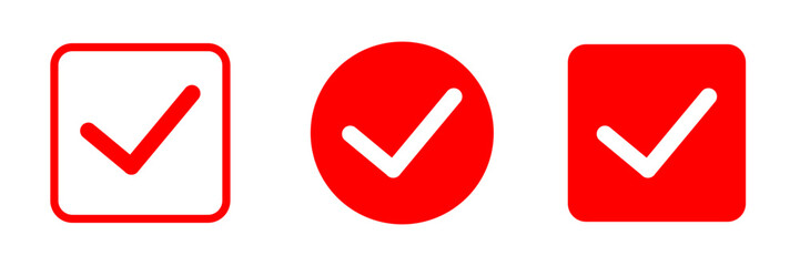 Check mark icon set. Checkmarks and confirm. Check marks for agreement, vote, confirmation, choise.
