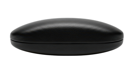 Closed black eyeglasses case isolated PNG with Transparent Background