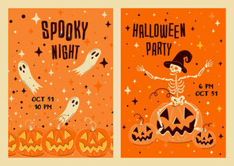 Spooky Halloween Party Invitation Set