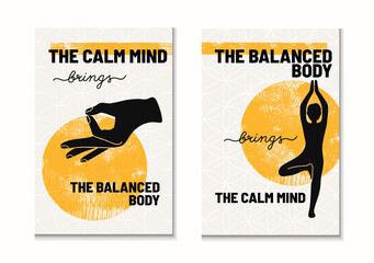 Calm Mind Balanced Body Poster Set