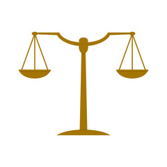 symbol of justice. scales of justice. law. lawyer. judge. vector illustration