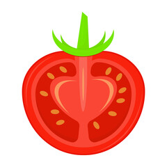tomato slices. red tomatoes. vegetable theme. vector illustration