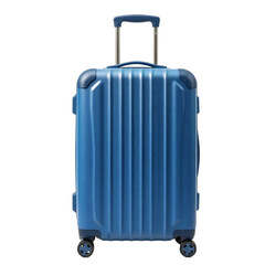 Blue travel suitcase isolated on transparent background