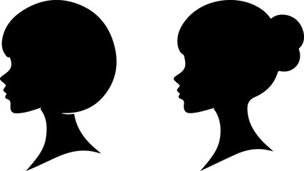 Human Head or Face Vector Illustration. Simple Elegant Silhouette Vector Art. Incredible Silhouette Vectors. Perfect Neat and Clean Vector Art of Human Head. Black Color Profile Vector.