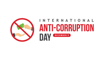 international anti corruption day vector concept design
