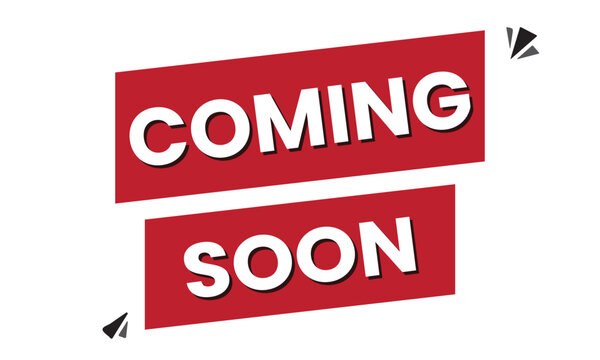 Modern Red Coming Soon Banner with Bold 3D Text for Product Launch and Business Marketing