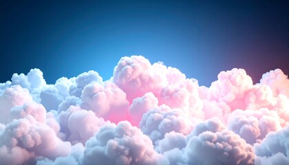 Dreamlike Cloudscape A Serene Panorama of Pastel Hues and Soft Illumination