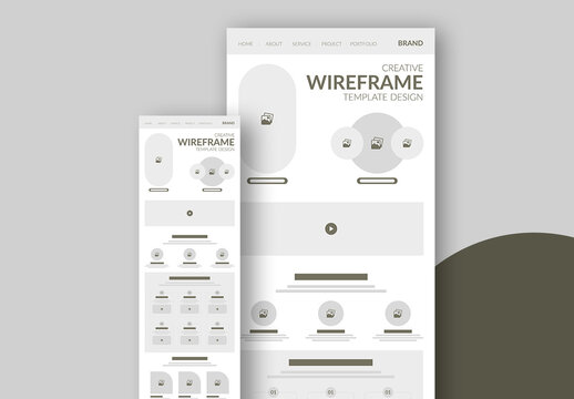 Minimal Wireframe Template Layout