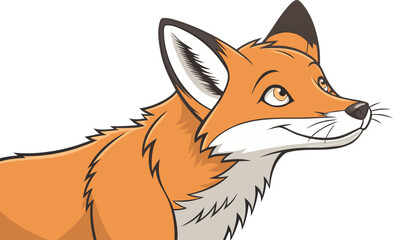Obraz premium A bright orange fox with a curious expression