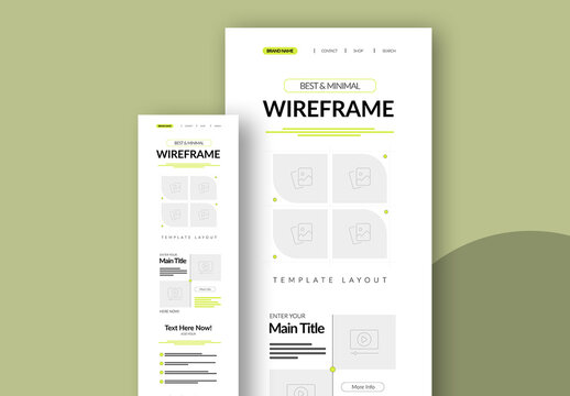 Modern Wireframe Template Layout