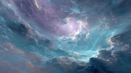 Abstract Divine Energy Floating in the Skies of Heaven