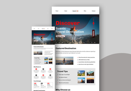 Travel Newsletter Layout