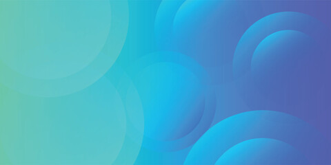 Abstract Gradient Blue and Green Circles on Vibrant Background