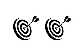 Double bullseye shot vector illustration representing precision accuracy and targeted success in business marketing and achieving goals with perfect aim