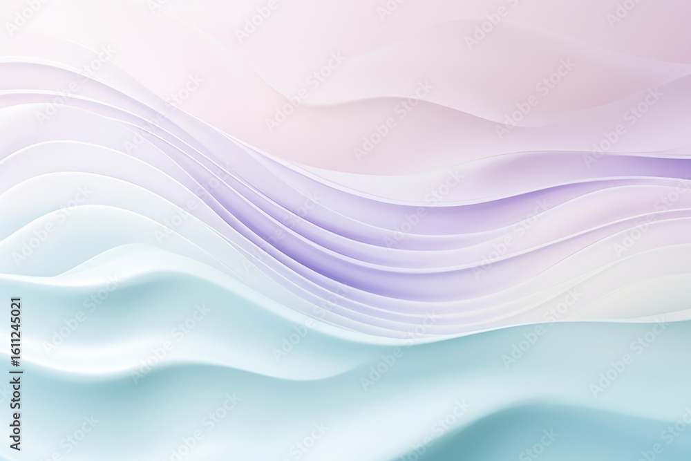 Poster soft pastel colors blend seamlessly in an abstract wave pattern, creating a serene and flowing backg