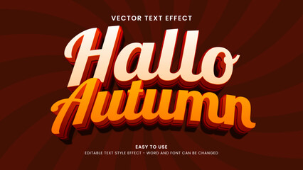 hallo autumn editable text effect