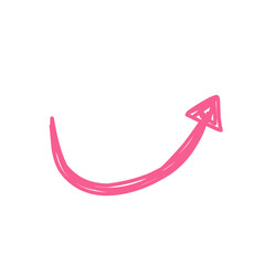pink doodle arrow