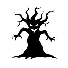 Fototapeta premium Tree Silhouette spooky scary creepy Halloween