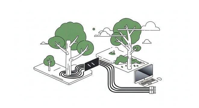 Connecting nature and technology sustainable digital solutions