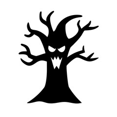 Obraz premium Tree Silhouette spooky scary creepy Halloween