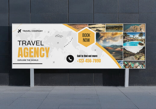 Modern Travel Billboard Design Template