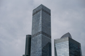 Obraz premium blue wall business buildings architectural background