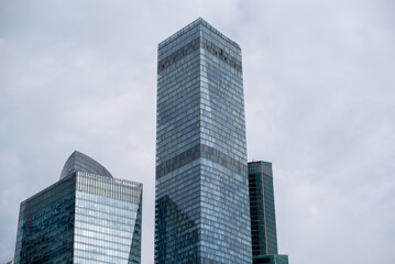 blue wall business buildings architectural background