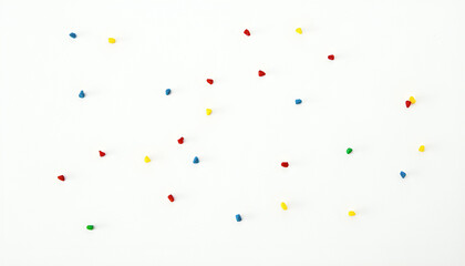 Minimalist Colorful Confetti on White Background