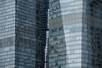 blue wall business buildings architectural background