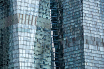 Obraz premium blue wall business buildings architectural background