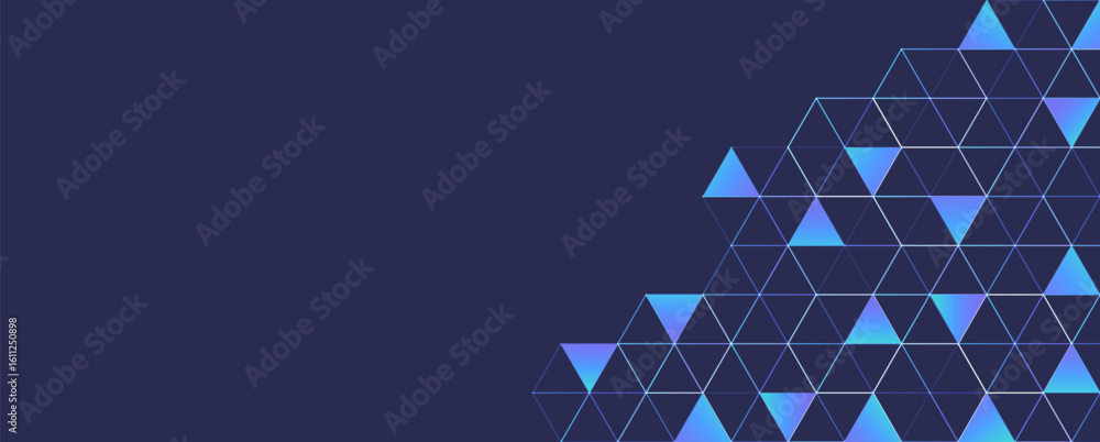 Poster abstract hexagon background with triangle shape