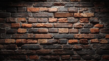 A 4K photo of old grunge brown brick wall texture background.